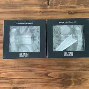 Oleg Cassini Pillar Candle Sticks